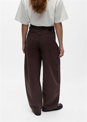 Moji Elsa mw super barrel twill jeans Seal Brown Object 